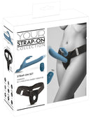 STRAP-ON COM VIBRAÇÃO E ESTIMULAÇÃO CLITORIS USB