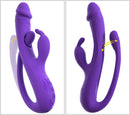 VIBRADOR EM FORMA DE COELHO COM ESTIMULAÇÃO PONTO G/ANAL