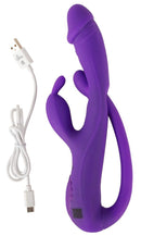 VIBRADOR EM FORMA DE COELHO COM ESTIMULAÇÃO PONTO G/ANAL