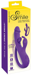 VIBRADOR EM FORMA DE COELHO COM ESTIMULAÇÃO PONTO G/ANAL
