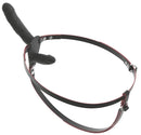 STRAP-ON DUO PRETO COM VIBRAÇÃO DE SILICONE
