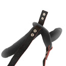 STRAP-ON DUO PRETO COM VIBRAÇÃO DE SILICONE