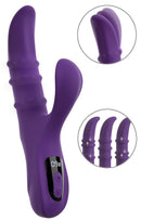 VIBRADOR EM FORMA DE COELHO COM 3 ANÉIS MÓVEIS