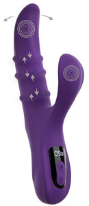 VIBRADOR EM FORMA DE COELHO COM 3 ANÉIS MÓVEIS
