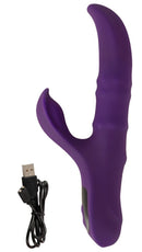 VIBRADOR EM FORMA DE COELHO COM 3 ANÉIS MÓVEIS