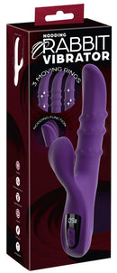 VIBRADOR EM FORMA DE COELHO COM 3 ANÉIS MÓVEIS