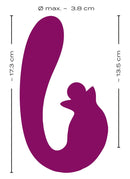 VIBRADOR JAVIDA DUPLA ROTAÇÃO