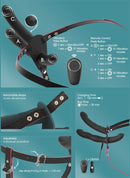 STRAP ON TRIPLO COM VIBRAÇÃO