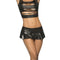 SAIA RUFFLE - PRETO MOLHADO