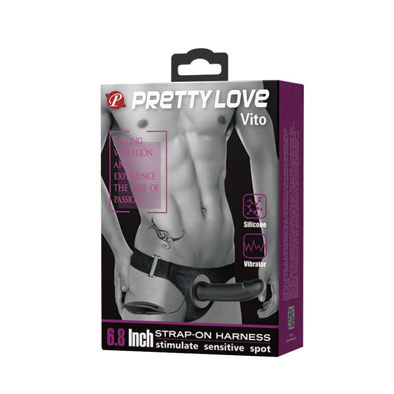 PRETTYLOVE ARNÊS COM DILDO E CONTROLO REMOTO VITO