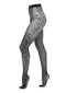COLLANTS PRETOS COM PADRÃO FLORAL DE LADO