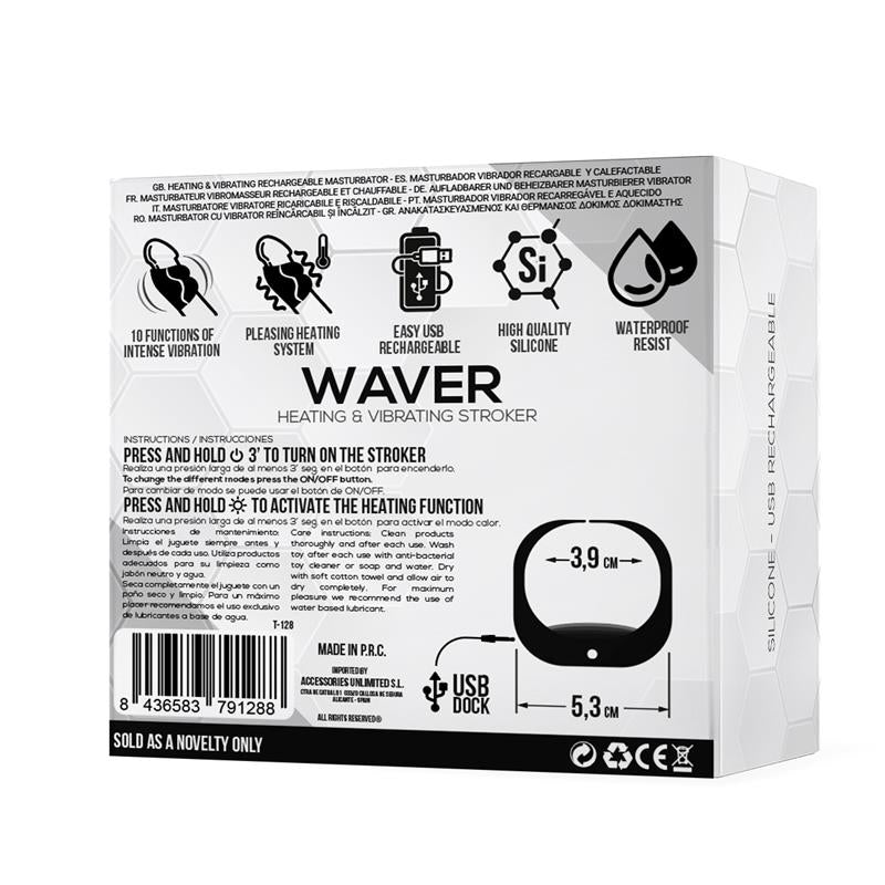MASTURBADOR MASCULINO TARDENOITE WAVER FUNÇÃO AQUECIMENTO E VIBRAÇÃO