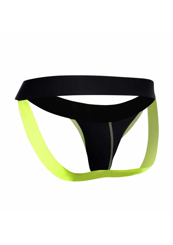 JOCKSTRAP MALE BASICS NEON EM AMARELO