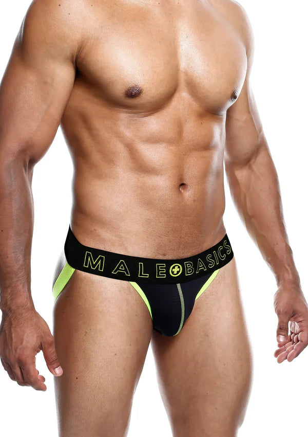 JOCKSTRAP MALE BASICS NEON EM AMARELO