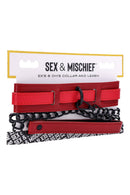 COLEIRA COM TRELA VERMELHA