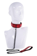 COLEIRA COM TRELA VERMELHA