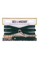 COLEIRA COM TRELA COM RECORTES VERDE