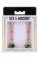 PINÇAS PARA MAMILOS COM BRILHANTE VERDE