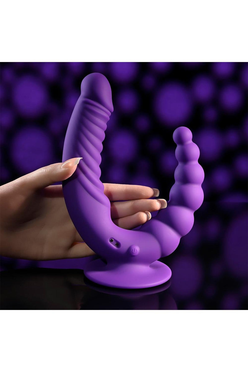DILDO DUPLO RIDER COM COMANDO E CARREGADOR USB