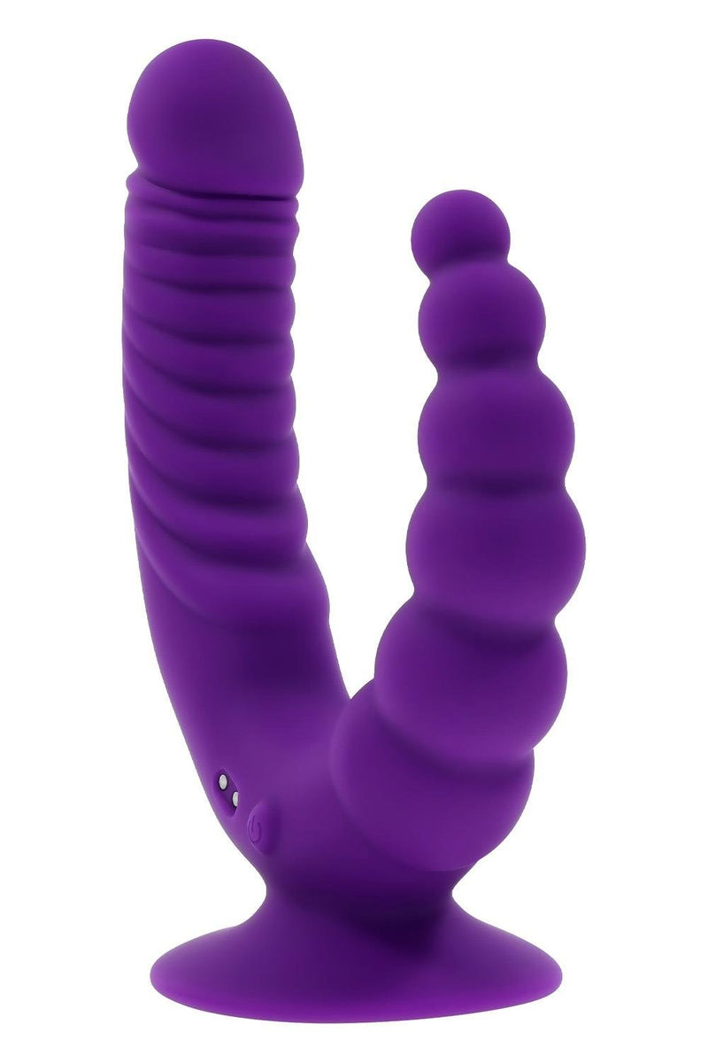 DILDO DUPLO RIDER COM COMANDO E CARREGADOR USB