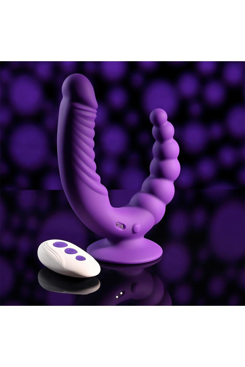 DILDO DUPLO RIDER COM COMANDO E CARREGADOR USB
