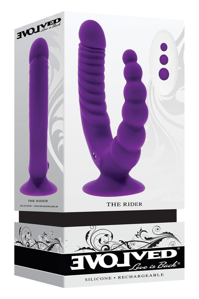 DILDO DUPLO RIDER COM COMANDO E CARREGADOR USB