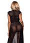 ROBE PRETO TRANSPARENTE COM BRILHANTES