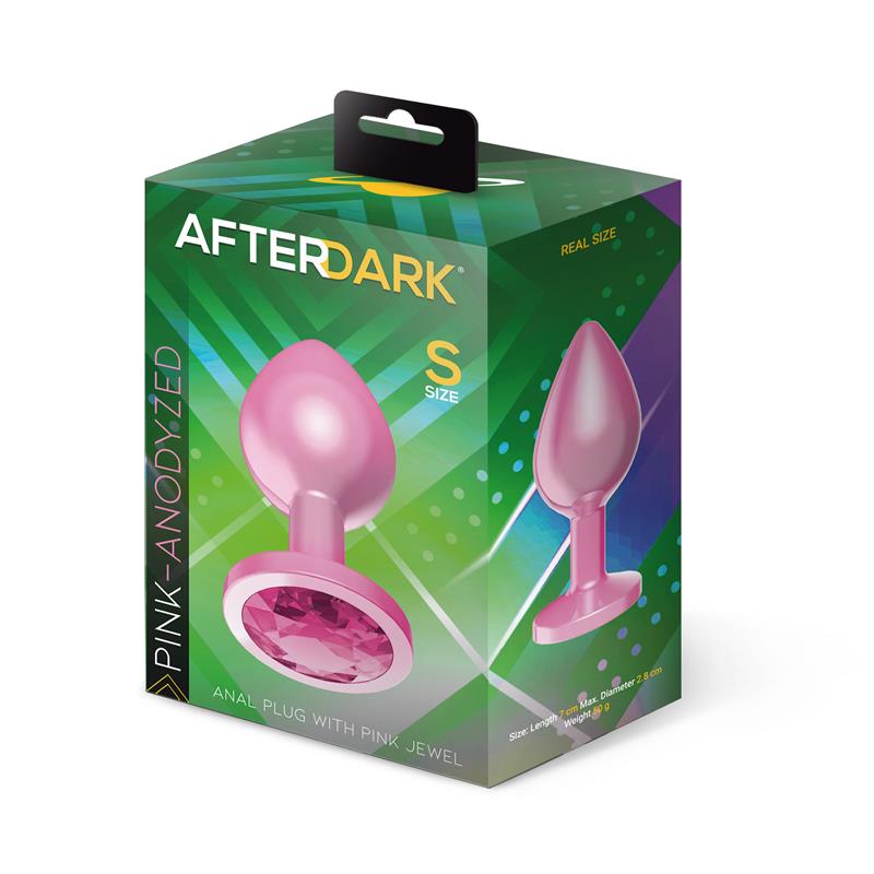 PLUG ANAL AFTERDARK ANODIZADO ROSA COM ROSA