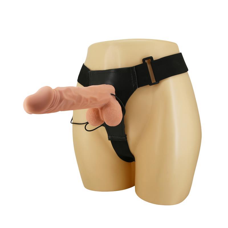 ARNÊS COM DILDO E VIBRAÇÃO 9.4
