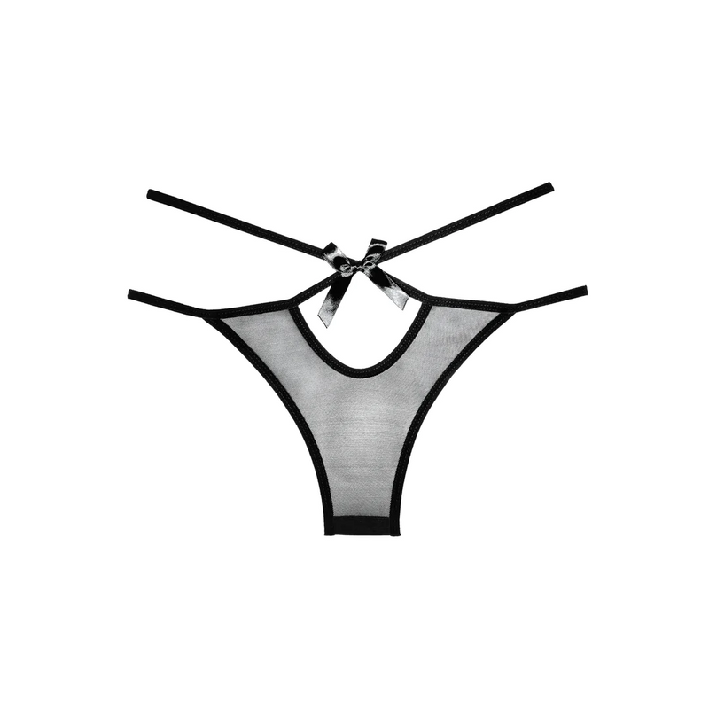 CUECA PRETA COM LAÇO TAM. ÚNICO