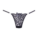 TANGA PRETA LACE THONG TAM. ÚNICO