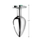 PLUG METALICO COM PEDRA VERDE EM FORMA DE TREVO