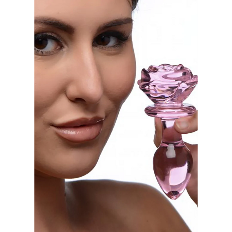 PLUG ANAL DE CRISTAL ROSA