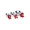 KIT DE 3 PLUGS COM PEDRA VERMELHA E SINOS