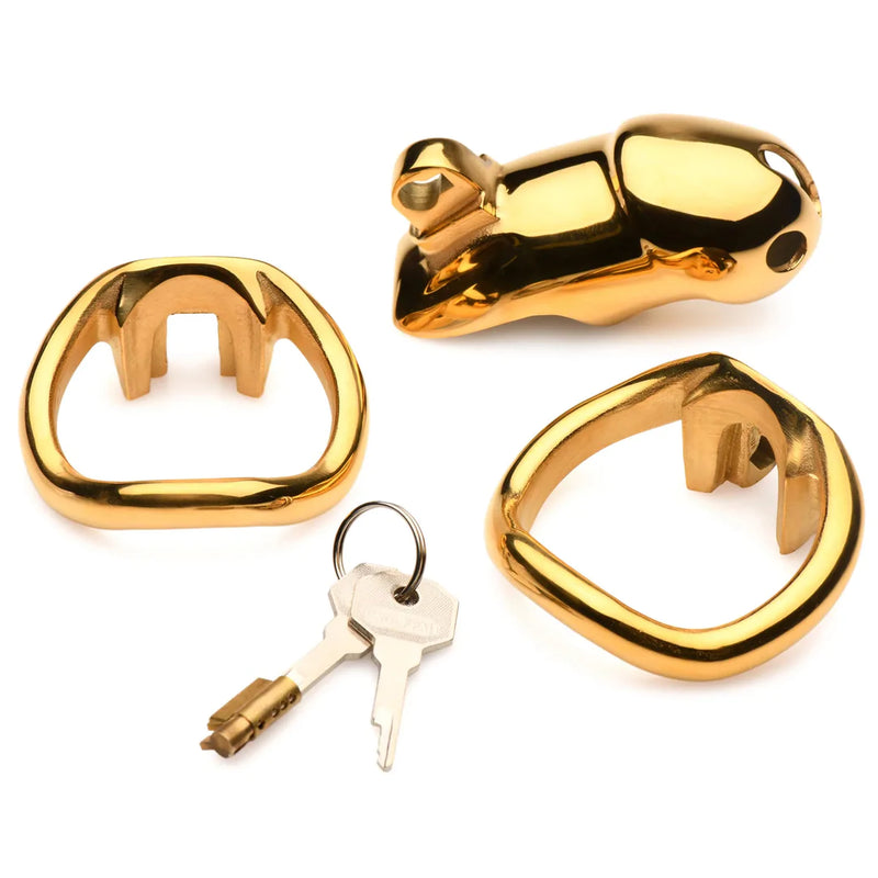 JAULA DE CASTIDADE BANHADO A OURO 18K DOURADO