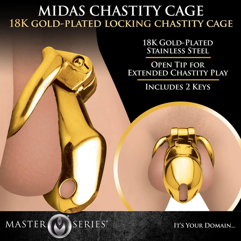JAULA DE CASTIDADE BANHADO A OURO 18K DOURADO