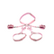 ARNÊS BONDAGE COM LAÇO E ALGEMAS ROSA