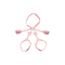 ARNÊS BONDAGE COM LAÇO E ALGEMAS ROSA