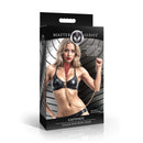 COLEIRA COM TRELA CAPTIVATE VERMELHO/DOURADO