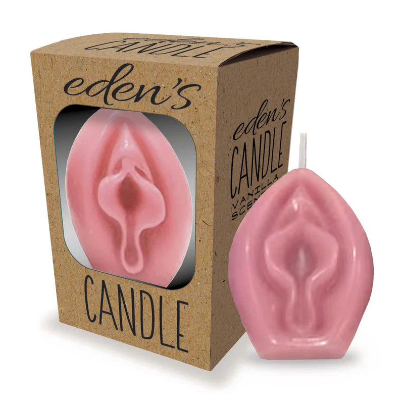 VELA EM FORMA DE VAGINA COM AROMA BAUNILHA