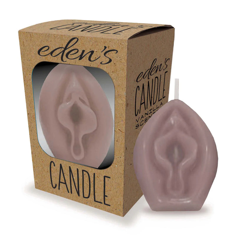 VELA EM FORMA DE VAGINA COM AROMA BAUNILHA