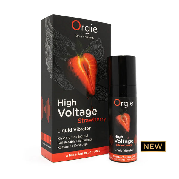 VIBRADOR LÍQUIDO HIGH VOLTAGE - STRAWBERRY 15ML