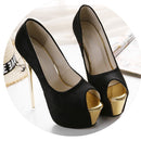 SANDÁLIAS DE SALTO ALTO 16 CM EM COR PRETO