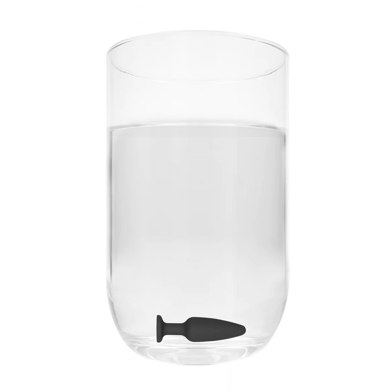 BUTT PLUG DE SILICONE COM BRILHANTE TRANSPARENTE