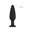 BUTT PLUG DE SILICONE COM BRILHANTE TRANSPARENTE