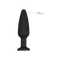 BUTT PLUG DE SILICONE COM BRILHANTE TRANSPARENTE
