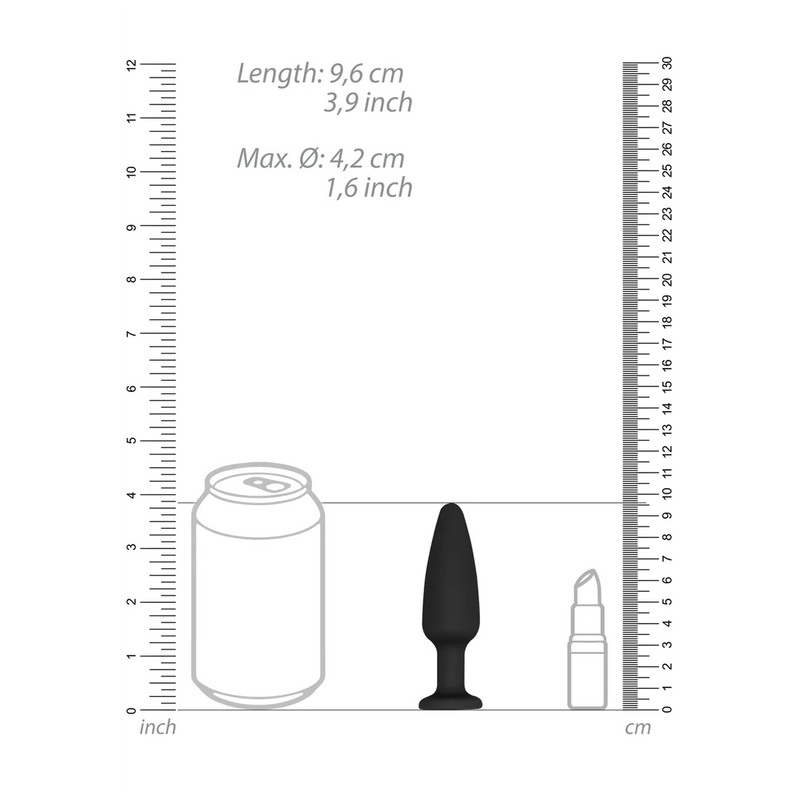 BUTT PLUG DE SILICONE COM BRILHANTE TRANSPARENTE