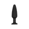 BUTT PLUG DE SILICONE COM BRILHANTE TRANSPARENTE