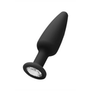 BUTT PLUG DE SILICONE COM BRILHANTE TRANSPARENTE
