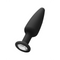 BUTT PLUG DE SILICONE COM BRILHANTE TRANSPARENTE